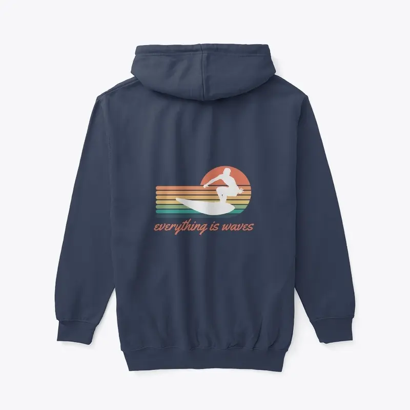 Waves Zip Hoodie - light